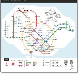 Singaport MRT/LRT map Dec 2019